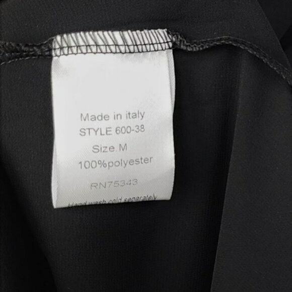 New MIM'S CREAZIONI Made In Italy Sheer Overlay Pleated Cuff Cocktail Mini Dress - Picture 8 of 10